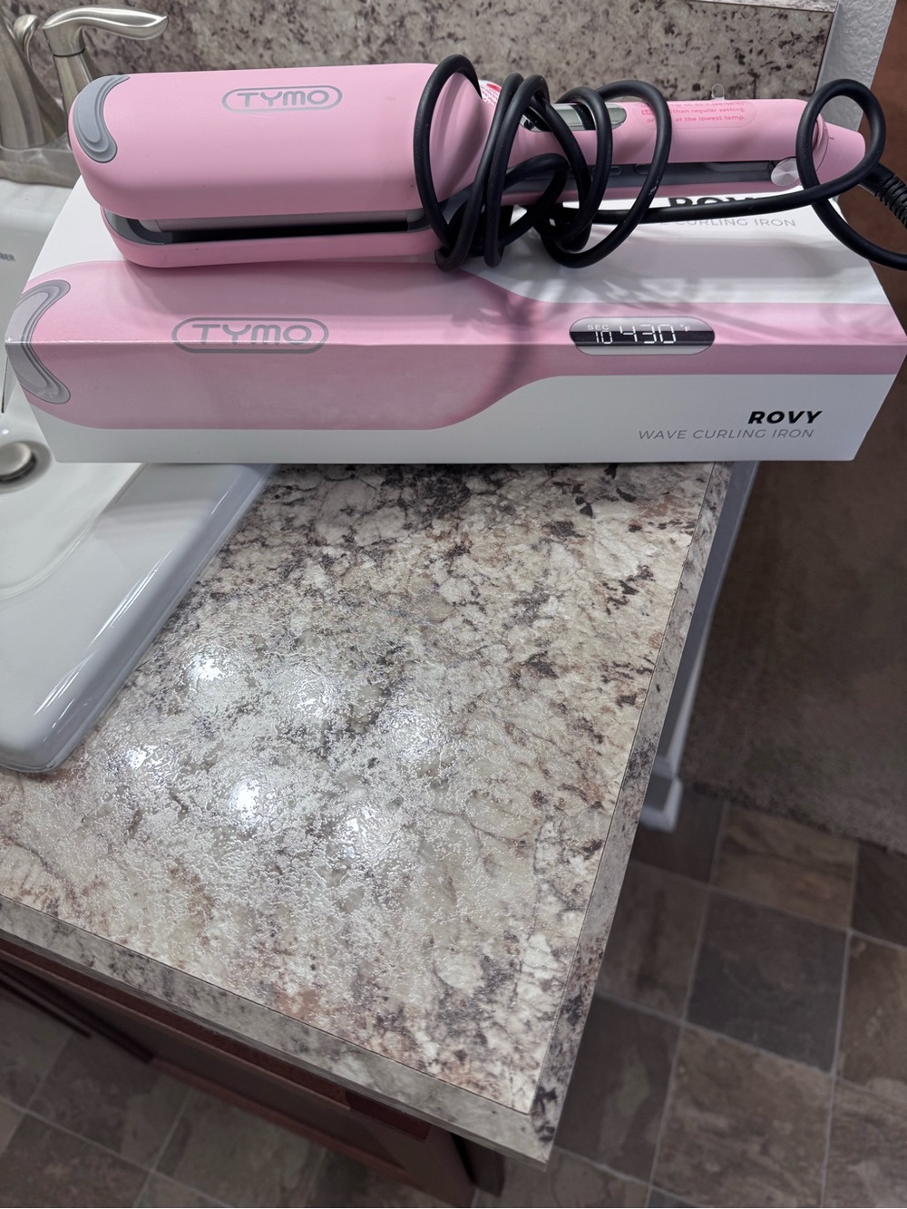 TYMO Royy Pink Wave Curling Iron - Pink Hair Waver
